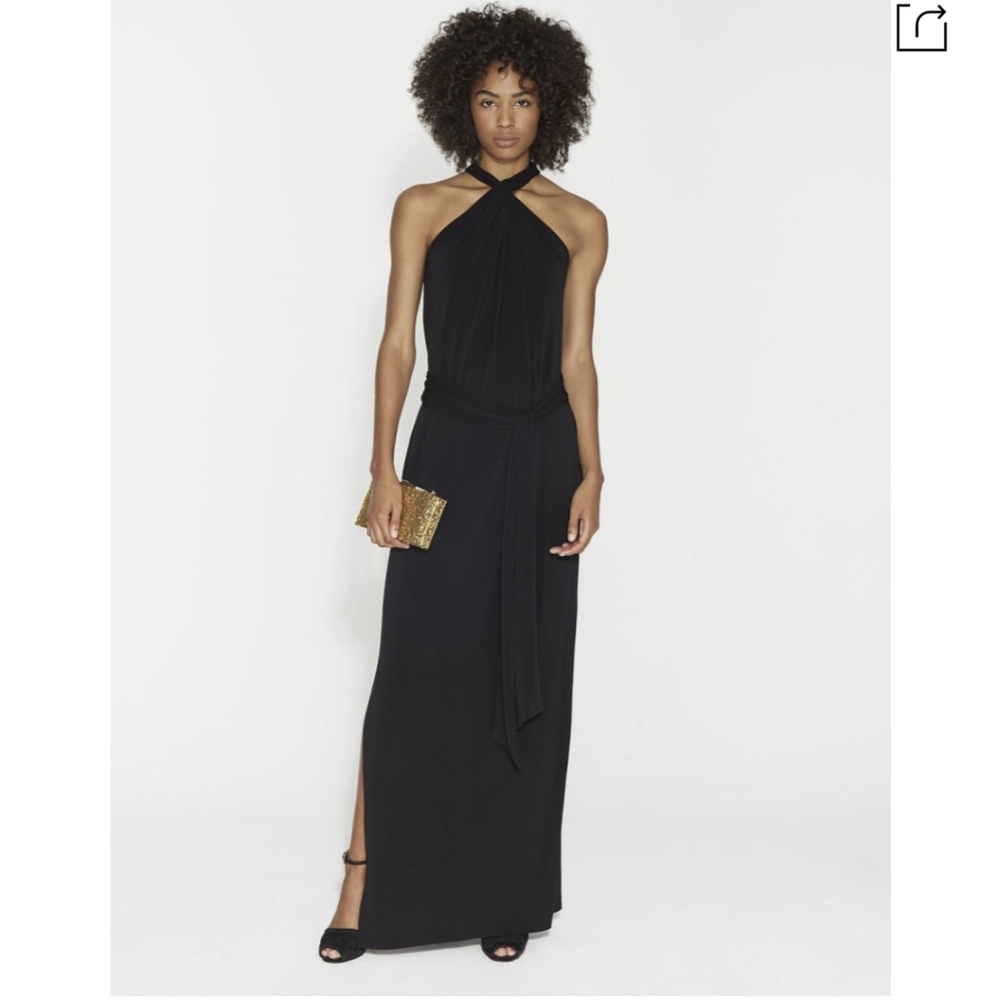 NWT Halston Jersey gown/long dress - black